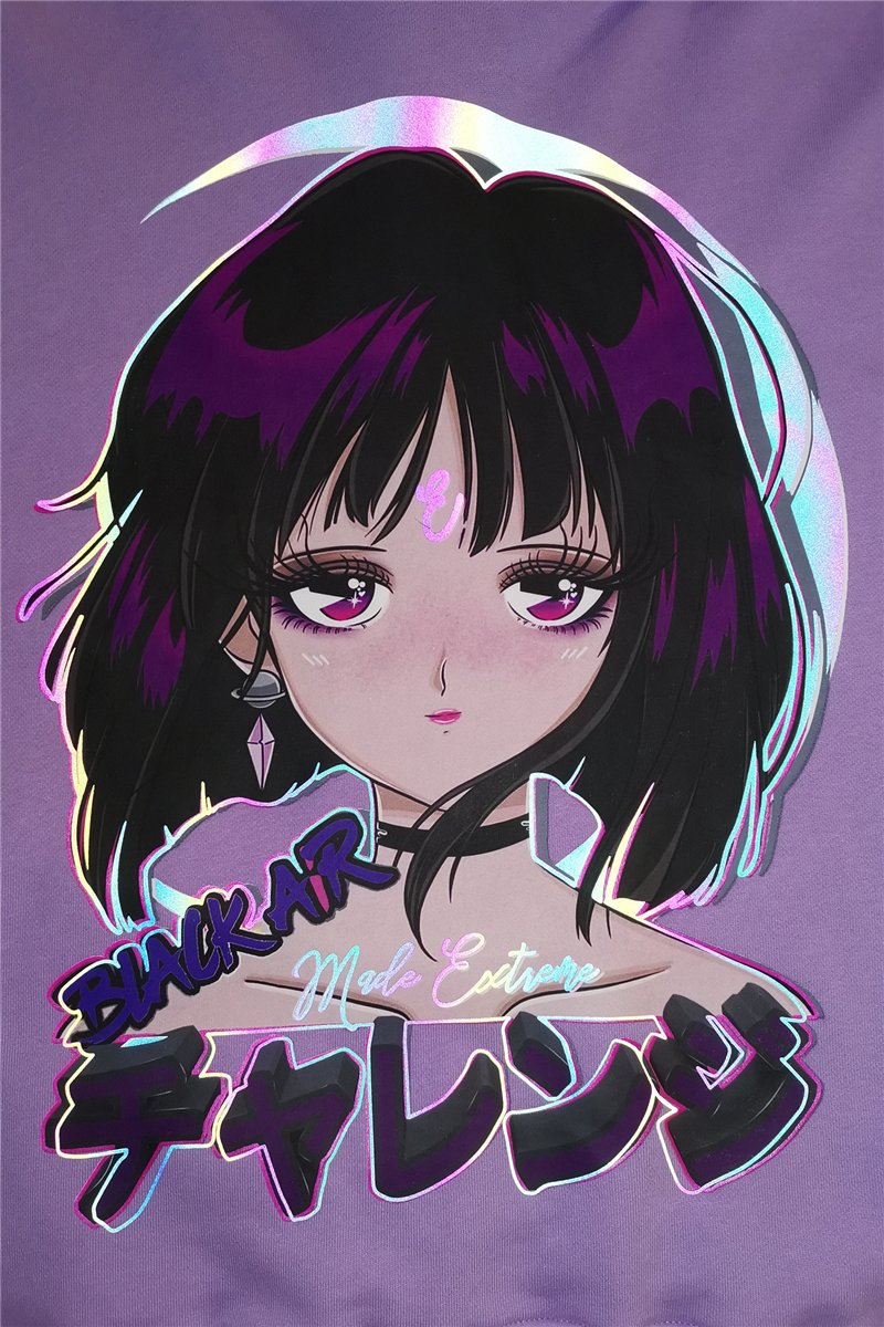 Reflective Anime Hooded Sweatshirt featuring vibrant cartoon designs, suitable for both men and women, made from soft cotton material.