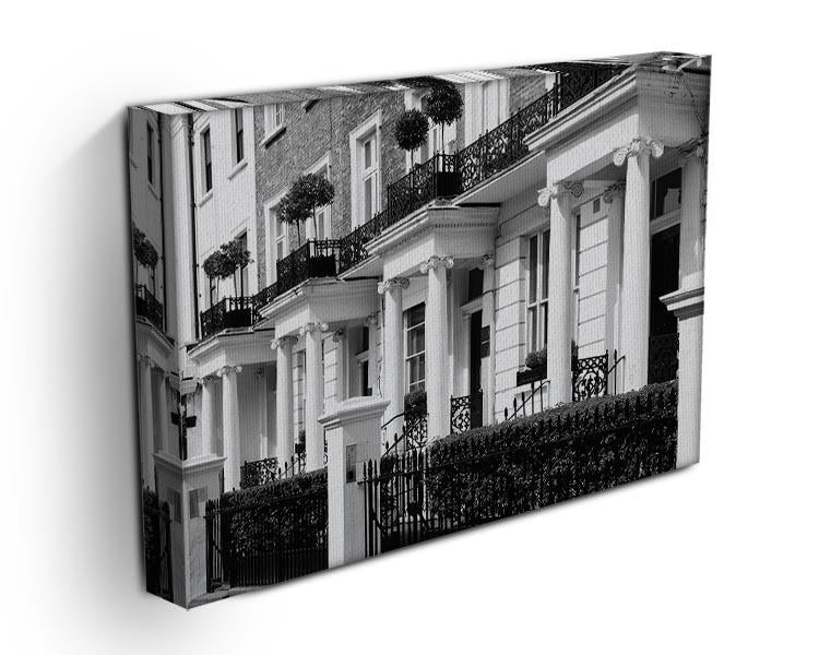 Regency Georgian terraced town house canvas print showcasing elegant architecture and vibrant colors, perfect for home decor.