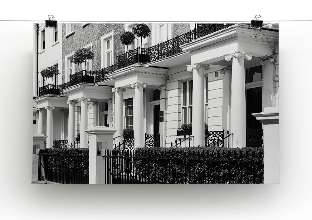 Regency Georgian terraced town house canvas print showcasing elegant architecture and vibrant colors, perfect for home decor.