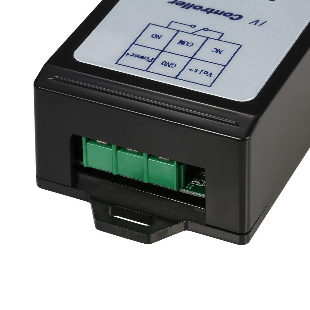 Relay Switch Controller for DC voltage detection, featuring a digital display and compact design, suitable for various electrical projects.