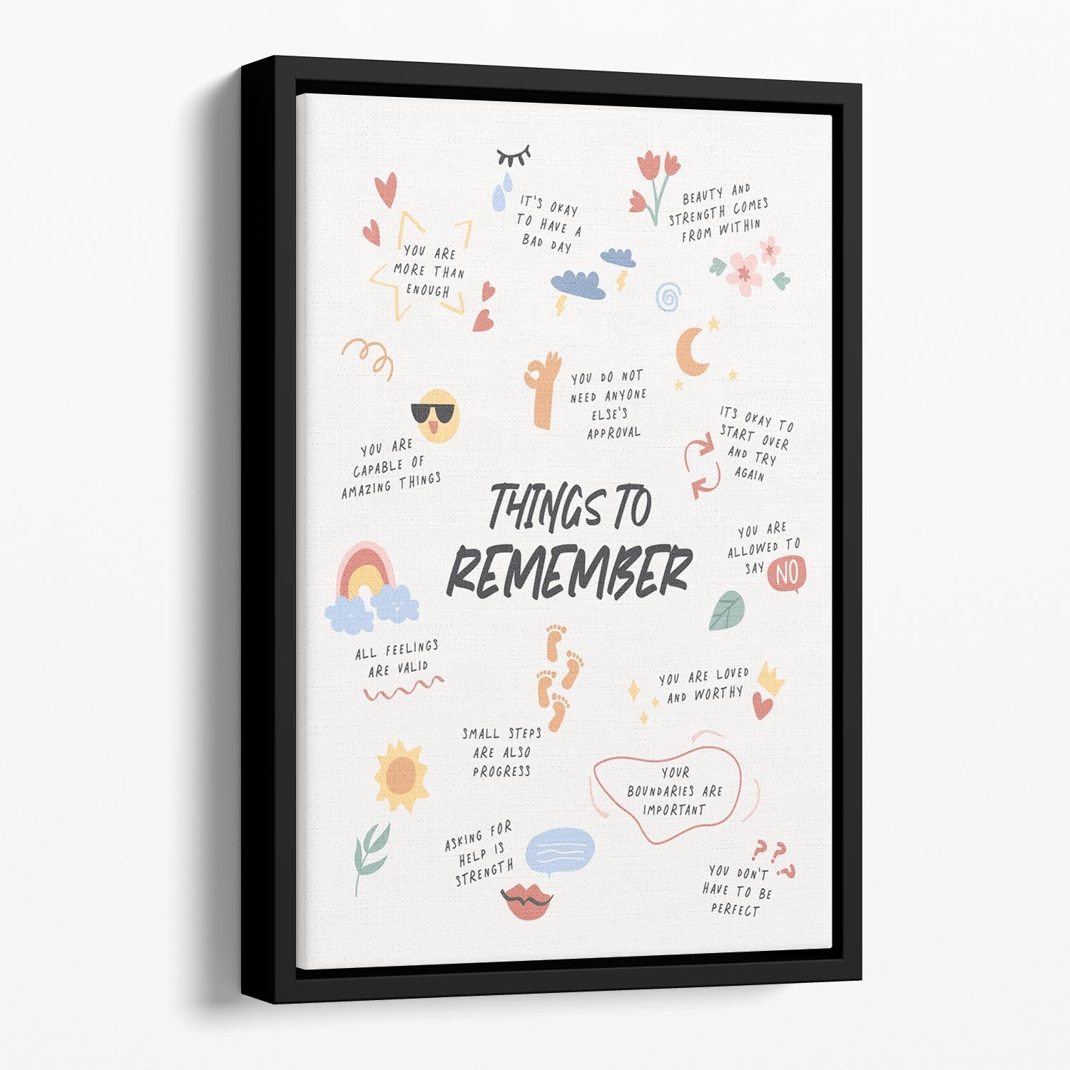 Vibrant abstract wall art in an elegant floating frame, showcasing colorful designs that enhance home decor.