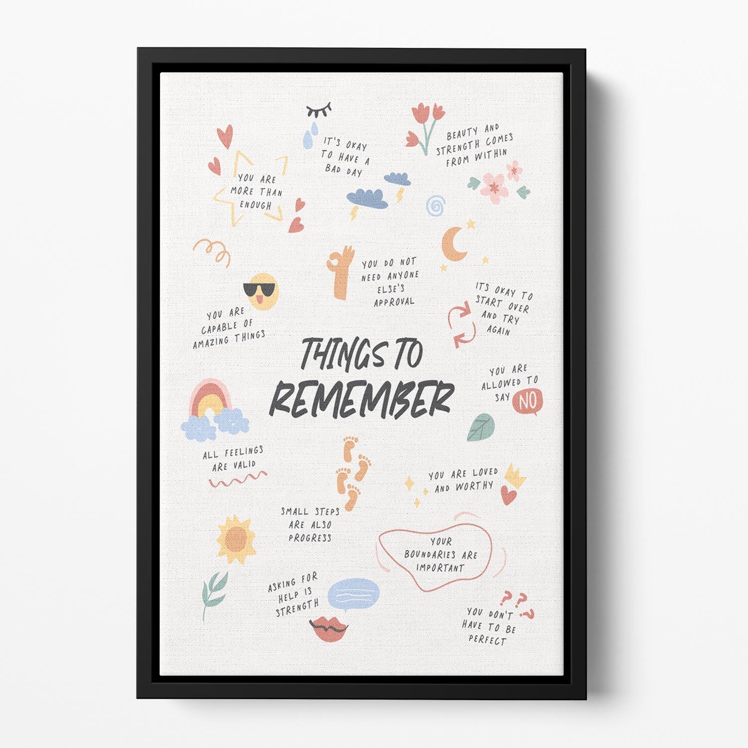 Vibrant abstract wall art in an elegant floating frame, showcasing colorful designs that enhance home decor.