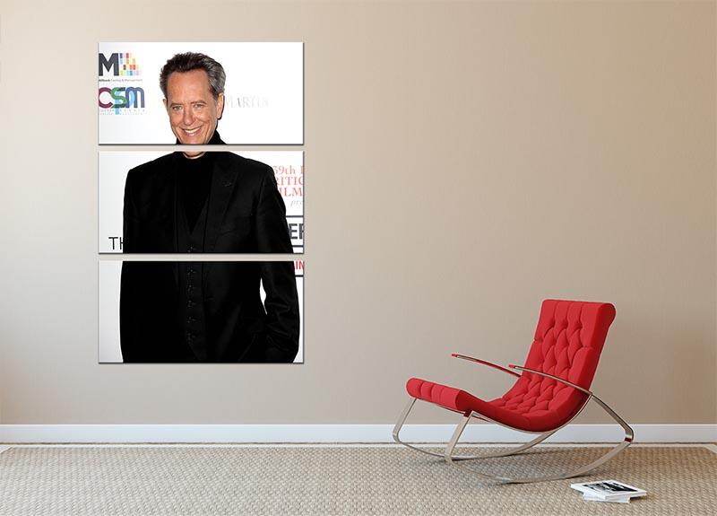 Richard E Grant black 3-panel canvas print showcasing elegant design for home decor.