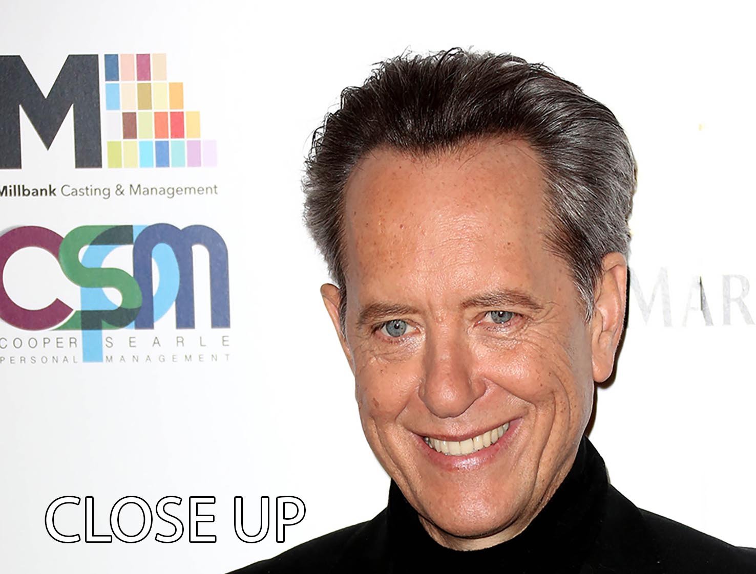 Richard E Grant black 3-panel canvas print showcasing elegant design for home decor.