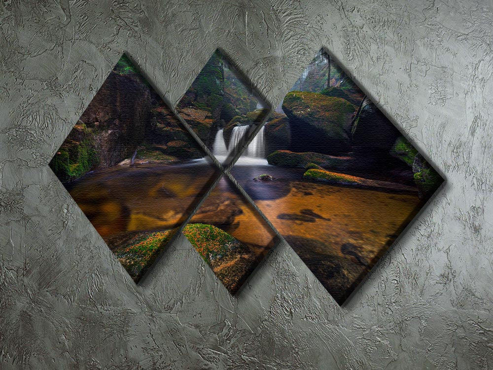 River Tales 4 Square Multi Panel Canvas artwork featuring four equal square sections, beautifully designed to create a cohesive image.