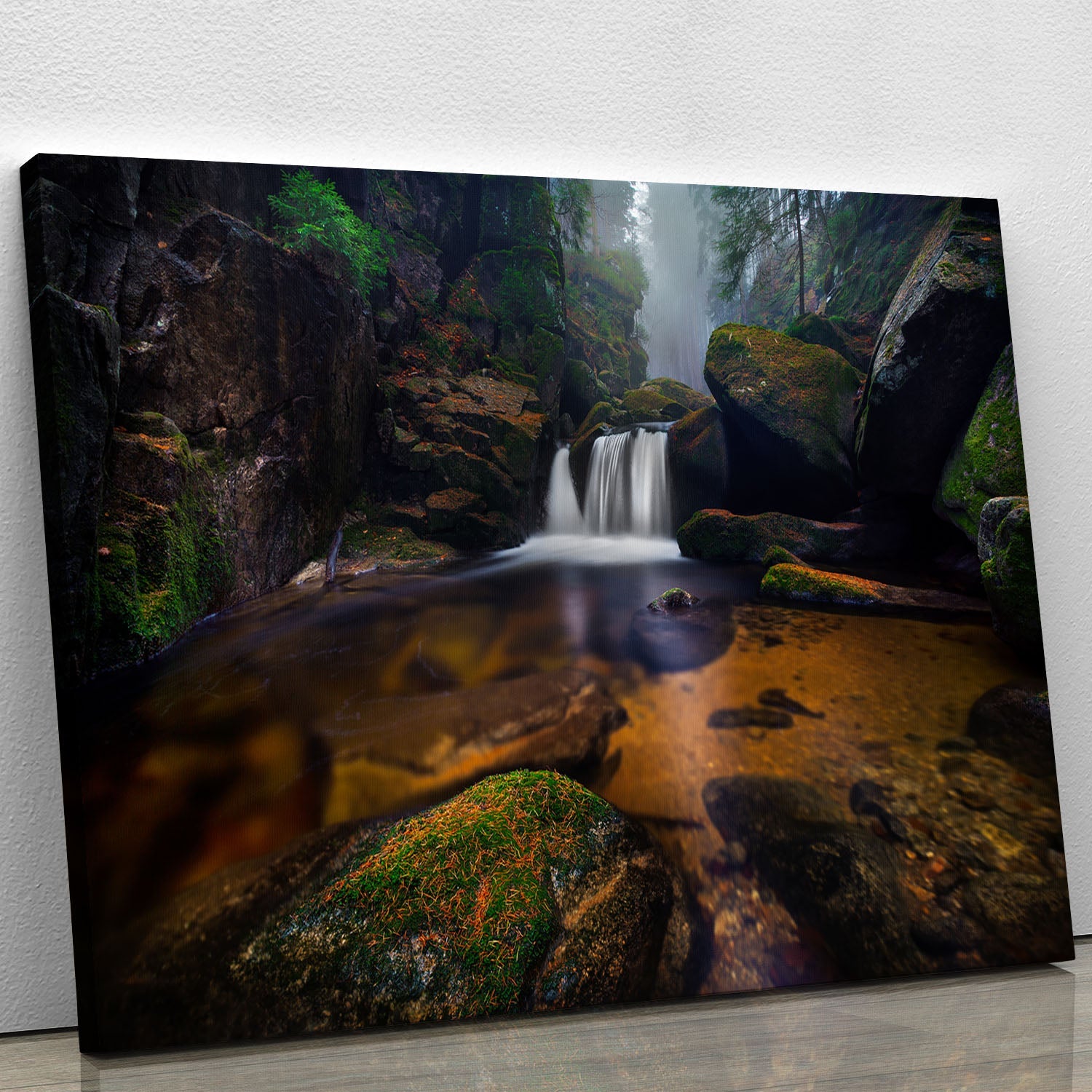 River Tales canvas print featuring serene landscapes and vibrant colors, perfect for home decor.