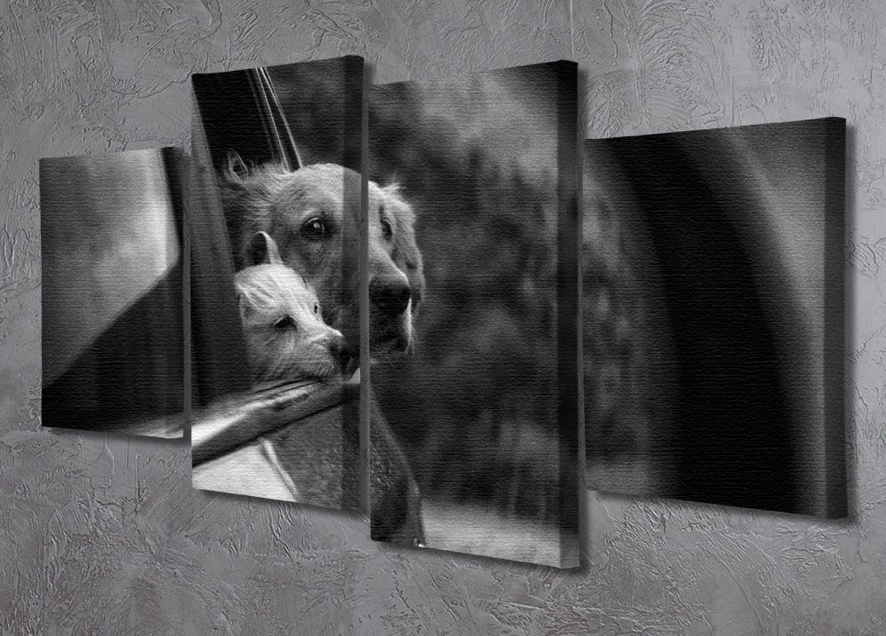 Roadtrip 4 Split Panel Canvas artwork featuring a scenic landscape divided into four panels, creating a dynamic visual effect.