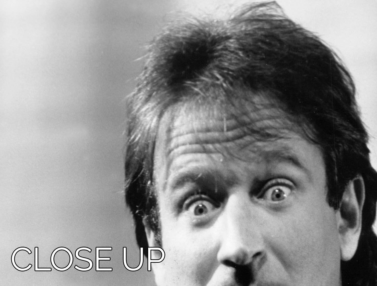 A stunning 3-panel canvas print featuring Robin Williams at the microphone, showcasing vibrant colors and high-quality artwork.