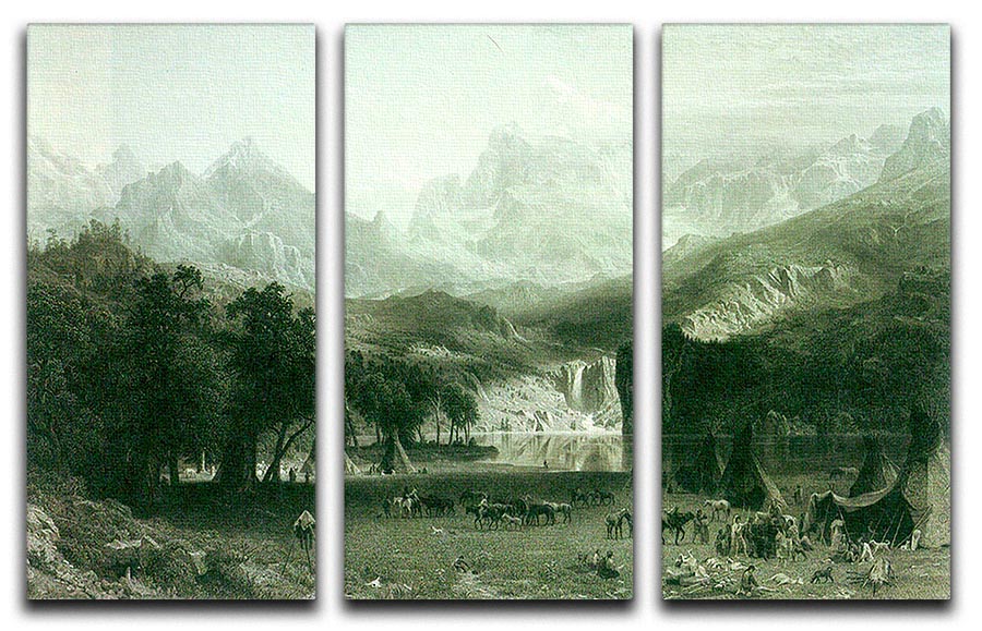 Three-panel canvas print depicting the majestic Rockies at Lander's Peak, showcasing vibrant colors and intricate details.