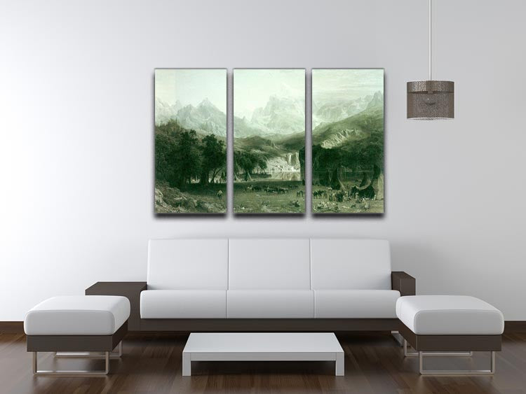 Three-panel canvas print depicting the majestic Rockies at Lander's Peak, showcasing vibrant colors and intricate details.
