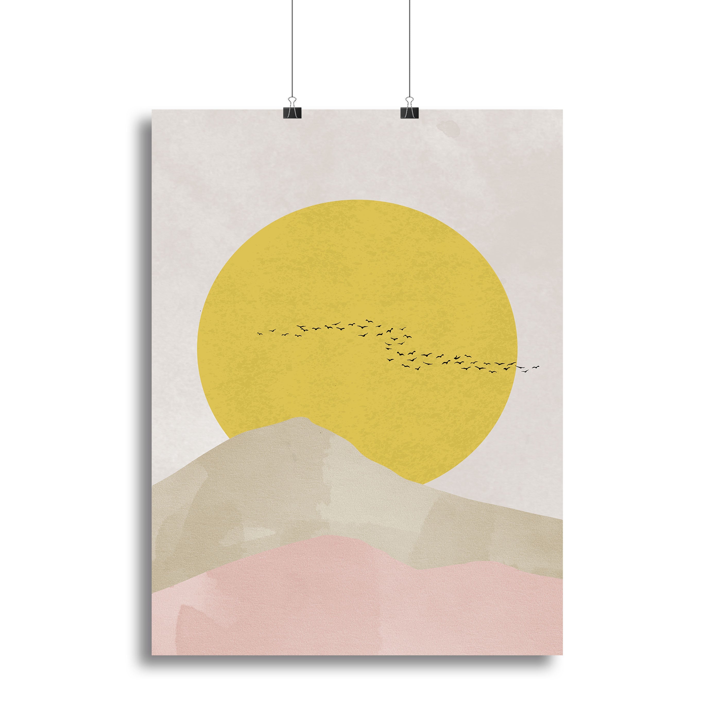 A stunning canvas print of the Rocky Mountains showcasing majestic peaks and vibrant colors, perfect for home decor.