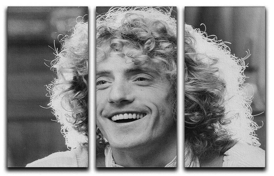 Roger Daltrey of The Who 3-panel canvas print showcasing vibrant colors and detailed artwork.