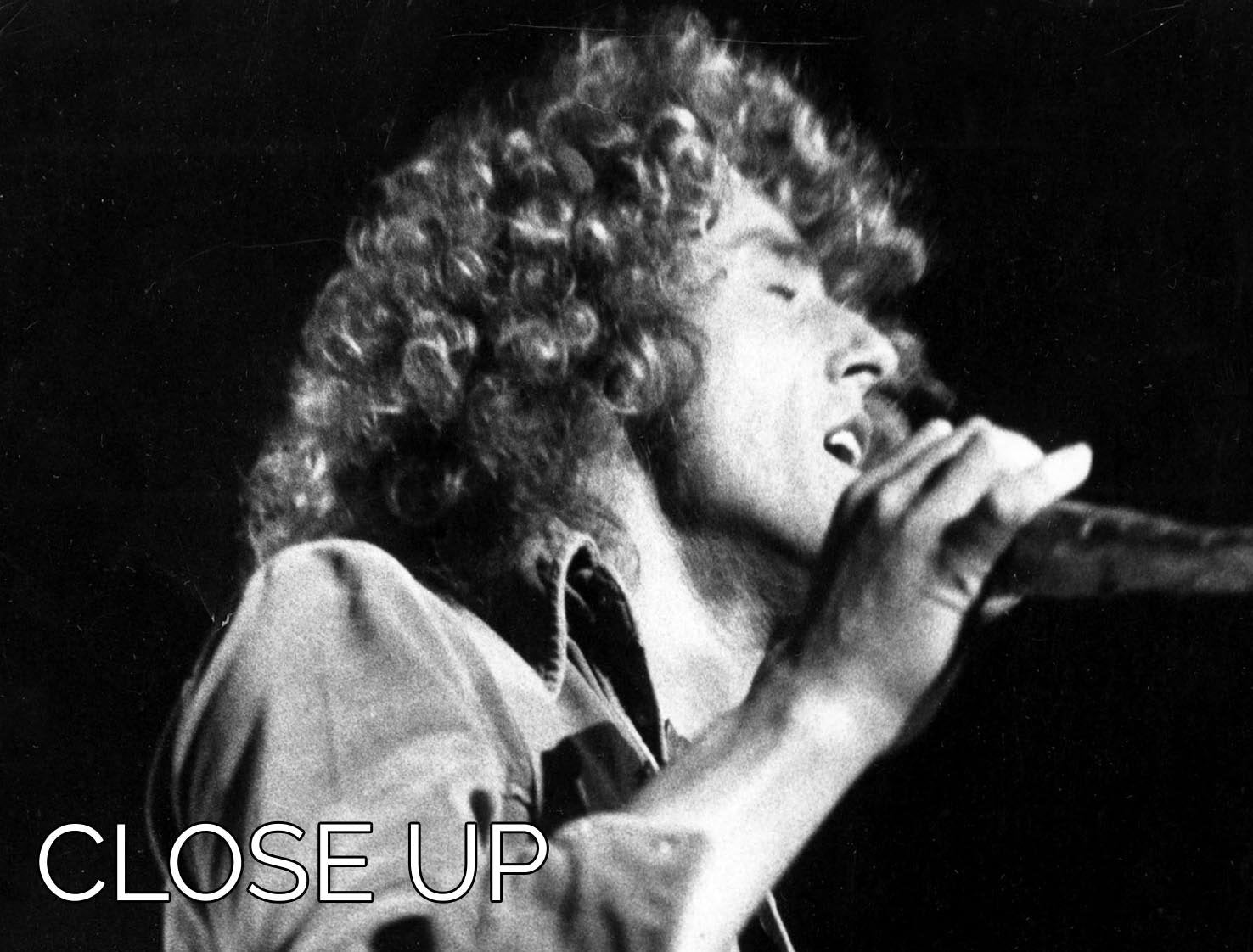 Roger Daltrey on stage captured in a stunning 3-panel canvas print, showcasing vibrant colors and intricate details.