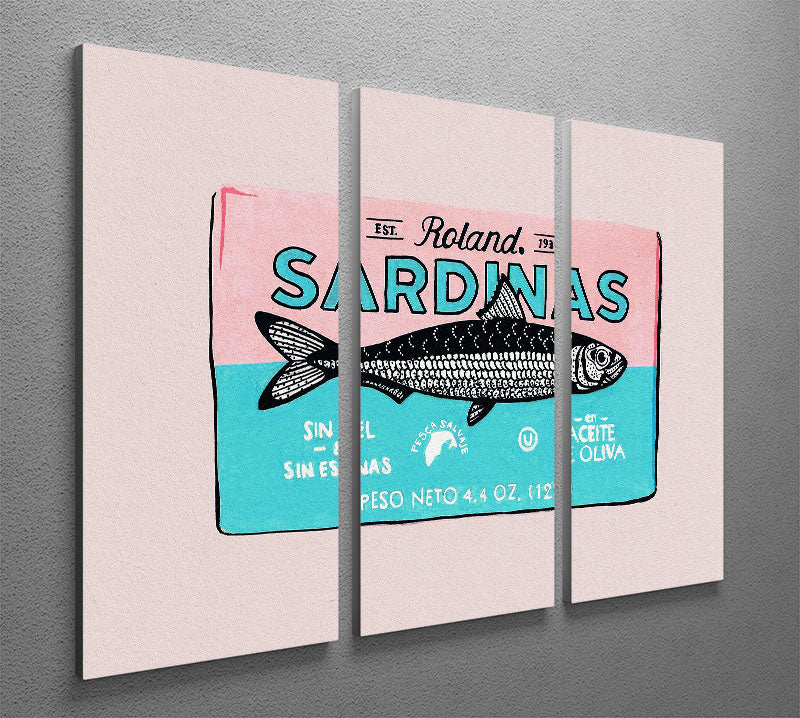Roland Sardinas 3 Split Panel Canvas Print showcasing vibrant colors and elegant design, perfect for home or office decor.
