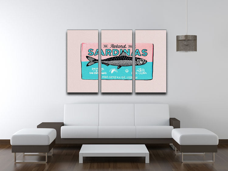 Roland Sardinas 3 Split Panel Canvas Print showcasing vibrant colors and elegant design, perfect for home or office decor.