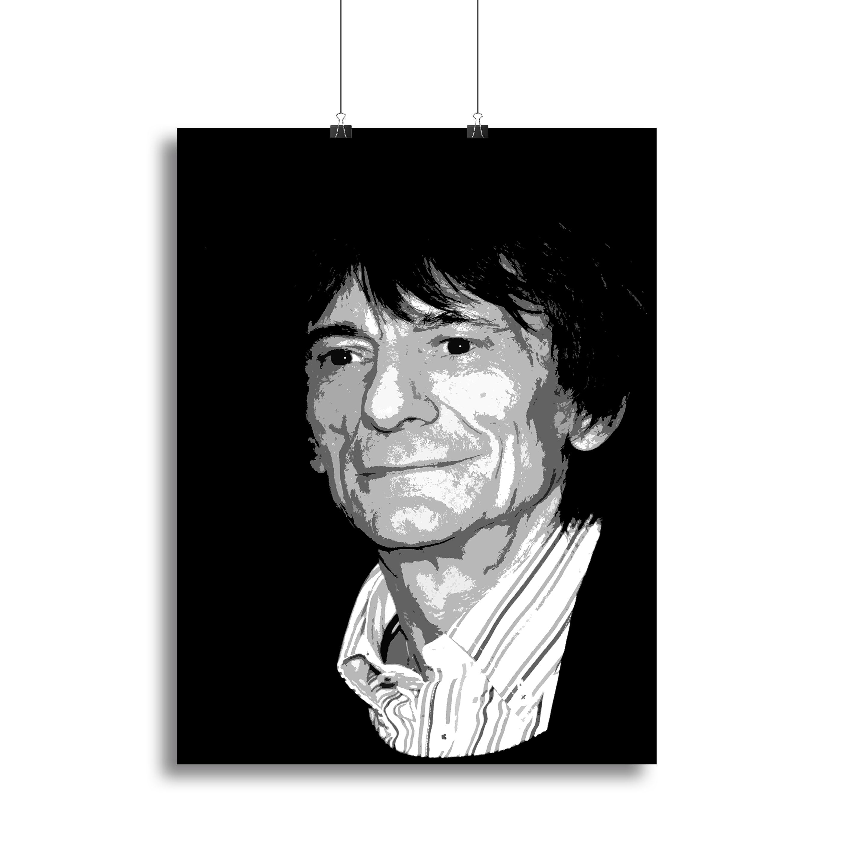 Ronnie Wood The Rolling Stones pop art canvas print featuring vibrant colors and dynamic design, perfect for music lovers.
