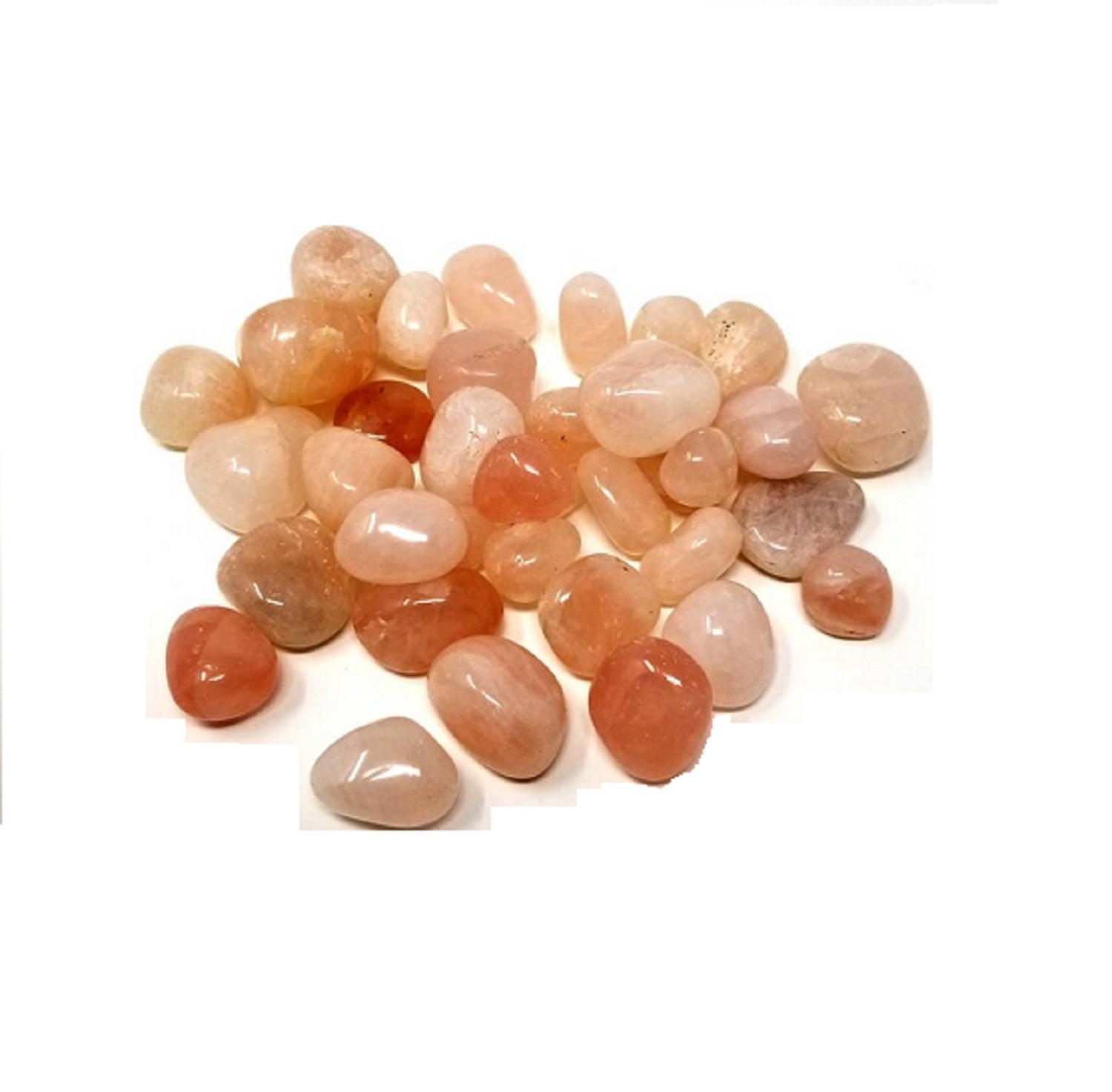 A polished Rose Quartz Tumbled Gemstone, showcasing its soft pink hue and smooth surface, symbolizing love and healing.