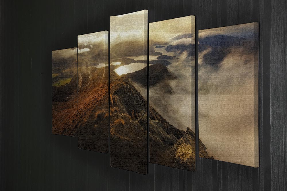 Roy's Peak 5 Split Panel Canvas artwork featuring a stunning landscape divided into five panels.