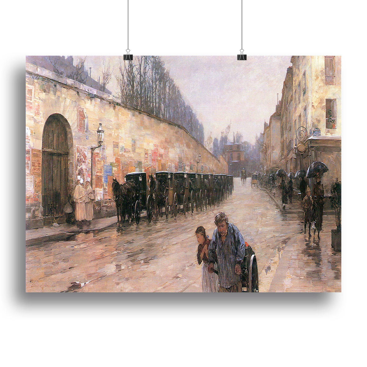 Rue Bonaparte by Hassam canvas print showcasing vibrant colors and elegant design, perfect for home or office decor.