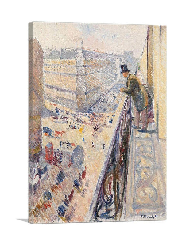 A beautiful canvas print from the Rue Lafayette 1891 collection showcasing modern art and vibrant colors, perfect for home decor.