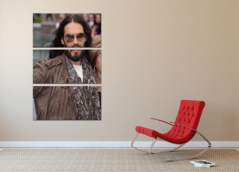 Russell Brand 3 Split Panel Canvas Print showcasing vibrant colors and modern design, ideal for enhancing any room's decor.