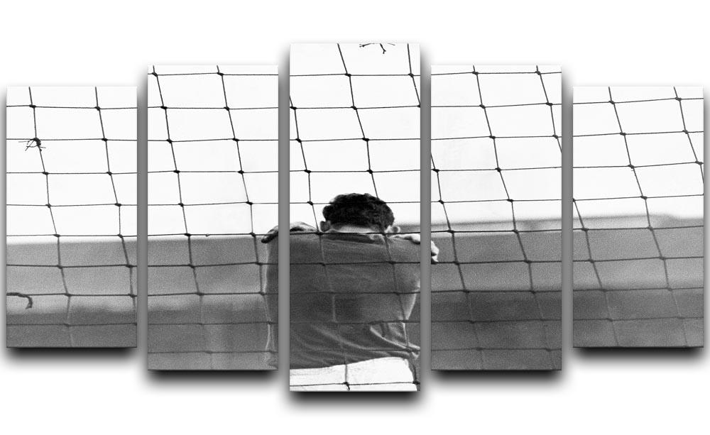 Sad Goalkeeper 5 Split Panel Canvas artwork featuring a dynamic design across five panels.