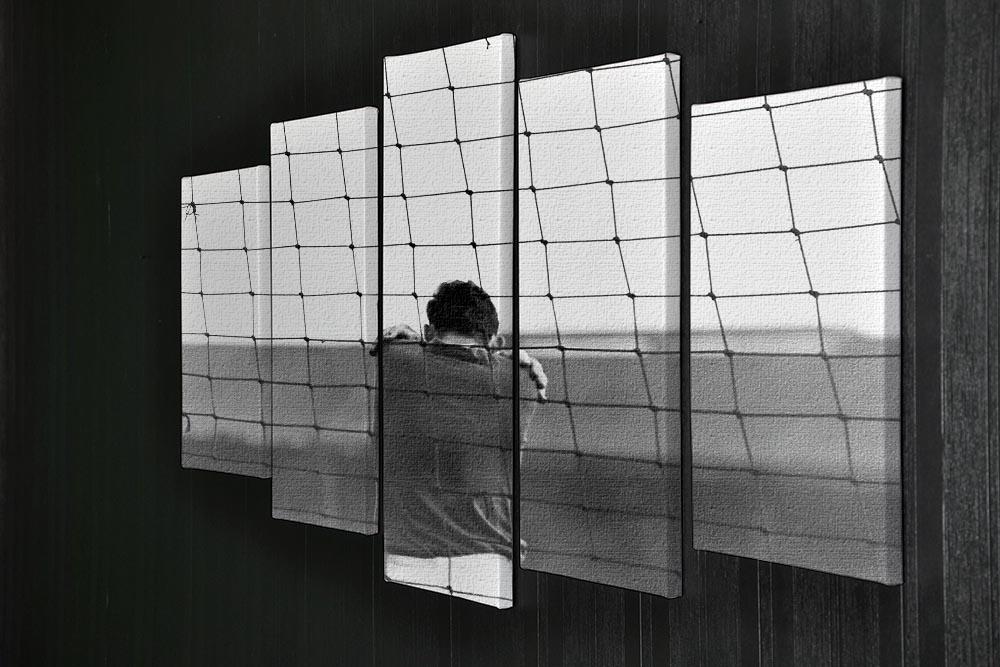 Sad Goalkeeper 5 Split Panel Canvas artwork featuring a dynamic design across five panels.