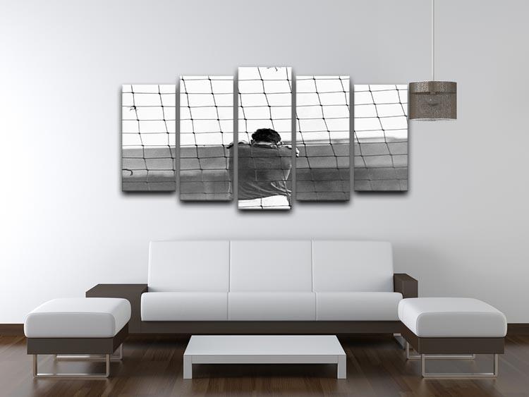Sad Goalkeeper 5 Split Panel Canvas artwork featuring a dynamic design across five panels.