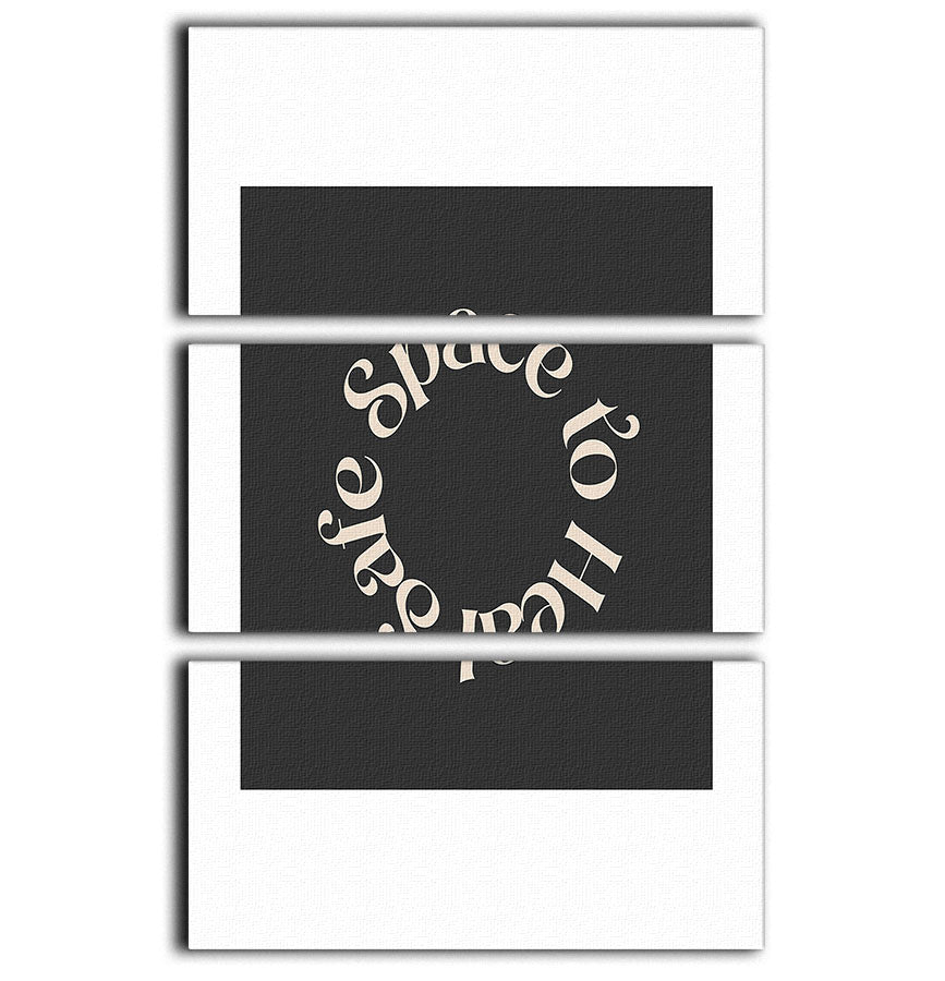 A beautiful 3-panel canvas print titled 'Safe Space To Heal', showcasing a harmonious design that enhances any room's decor.