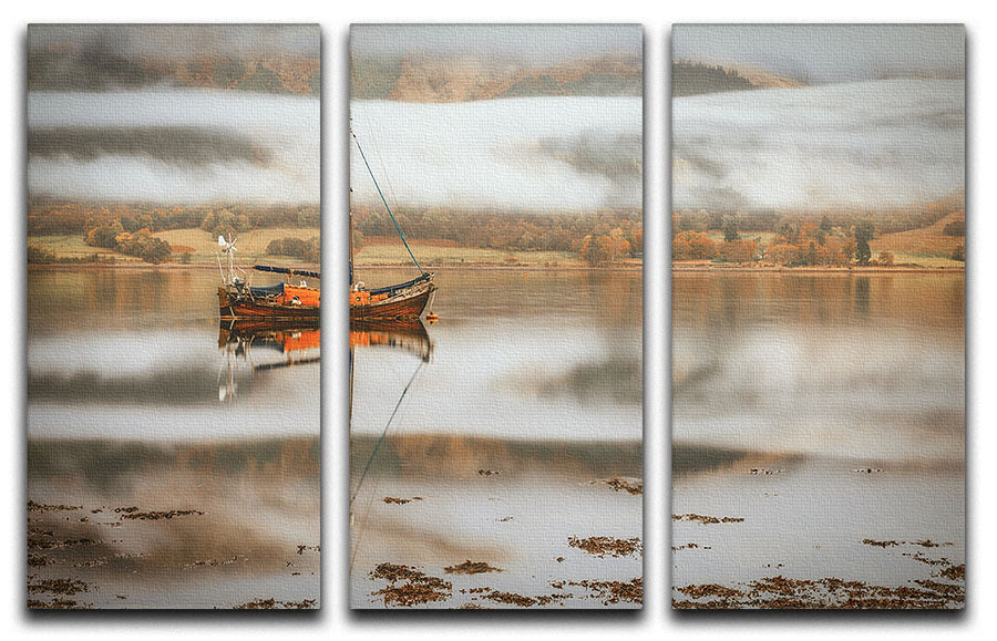 Sail 3 Split Panel Canvas Print showcasing three cohesive canvases with elegant design, perfect for home decor.
