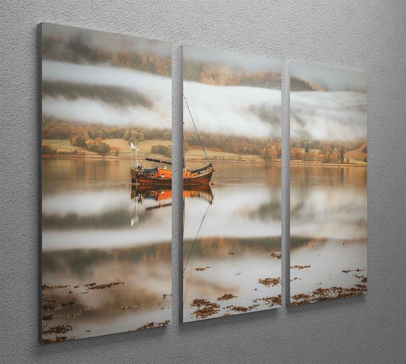 Sail 3 Split Panel Canvas Print showcasing three cohesive canvases with elegant design, perfect for home decor.