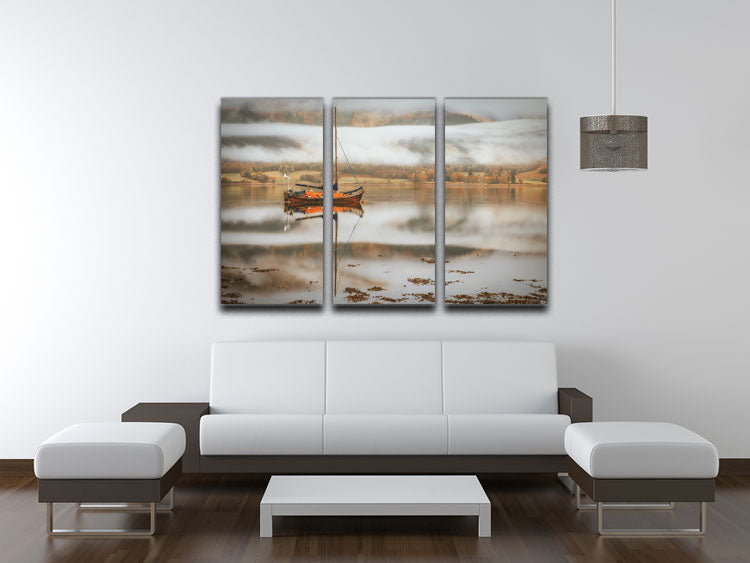 Sail 3 Split Panel Canvas Print showcasing three cohesive canvases with elegant design, perfect for home decor.