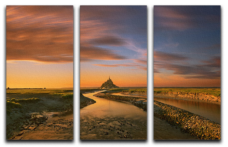 Saint-Michel 3 Split Panel Canvas Print showcasing three high-quality canvases with a cohesive design, perfect for home or office decor.