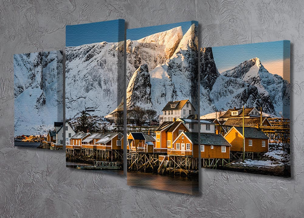 Sakrisacy 4 Split Panel Canvas artwork displayed in a modern setting, showcasing vibrant colors and dynamic design.