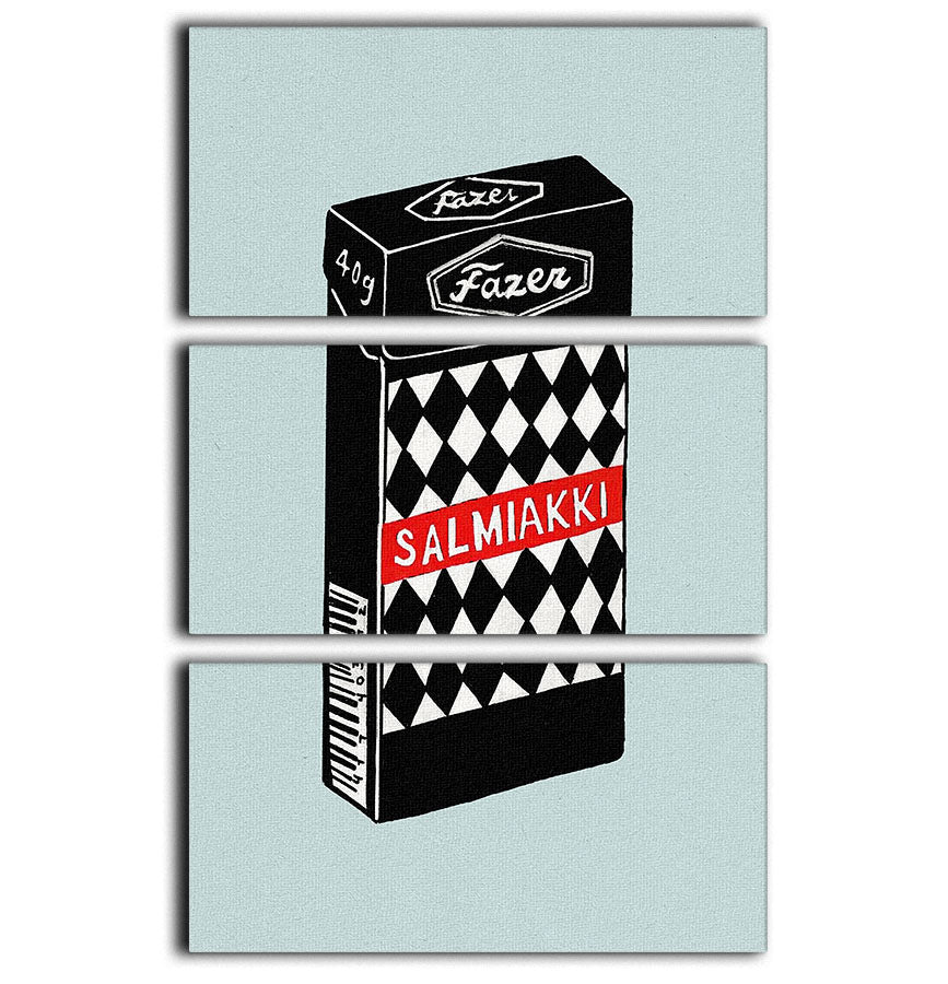 Salmiakki 3 Split Panel Canvas Print featuring three high-quality canvases with a captivating design, perfect for home or office decor.