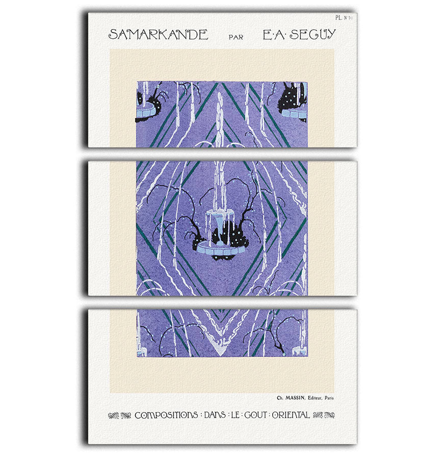 Samarkande 10 3 Split Panel Canvas Print featuring three high-quality canvases with a cohesive design, perfect for home or office decor.