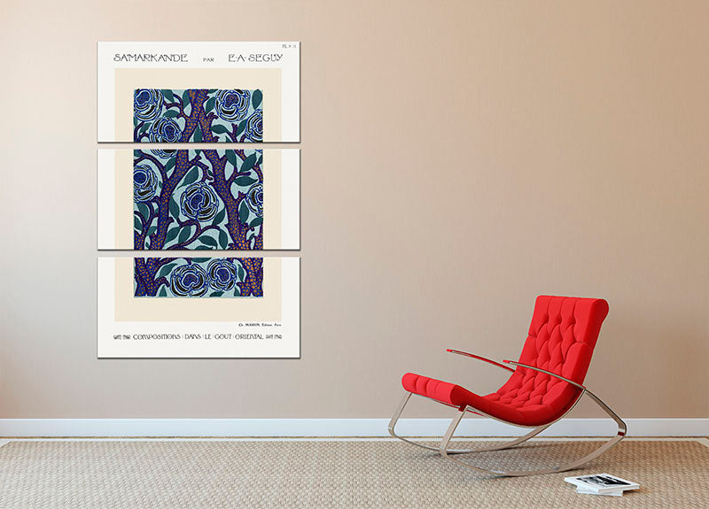 Samarkande 13 3 Split Panel Canvas Print featuring vibrant colors and intricate designs, perfect for home or office decor.