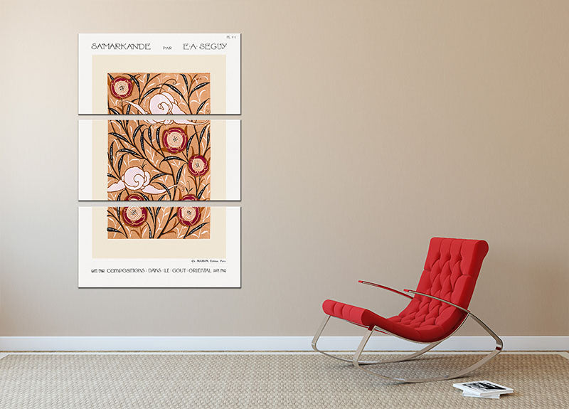 Samarkande 6 3 Split Panel Canvas Print featuring vibrant colors and elegant design, perfect for home decor.