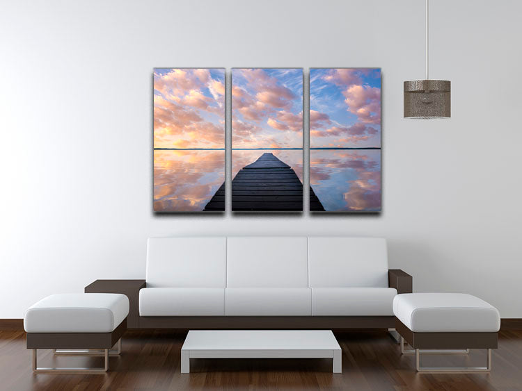Sanctuary 3 Split Panel Canvas Print featuring vibrant colors and elegant design, perfect for home decor.