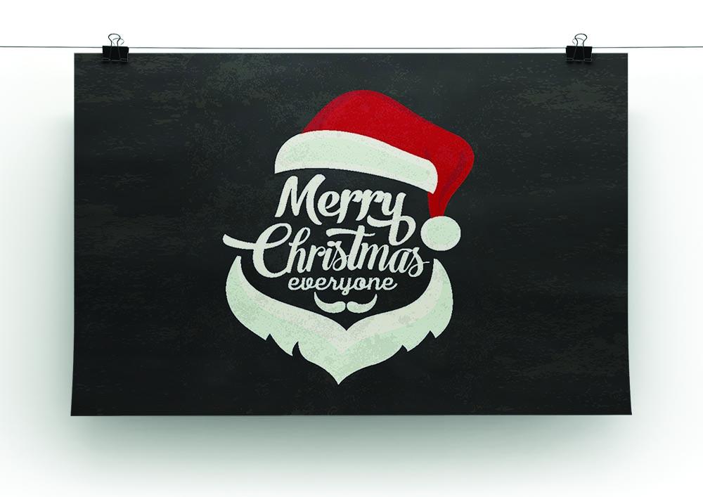 A vibrant Santa hat canvas print featuring a festive Christmas design, perfect for holiday decor.