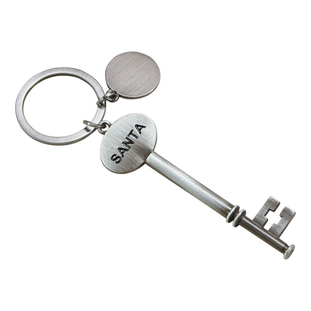 A beautifully designed Santa Key with an engravable tag, perfect for Christmas celebrations.