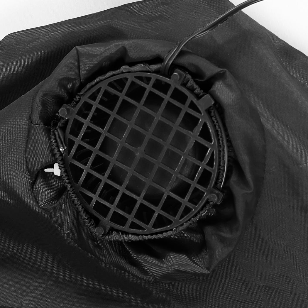 A large inflatable Christmas nutcracker standing 2.4 meters tall, adorned with colorful LED lights, set against a festive outdoor backdrop.