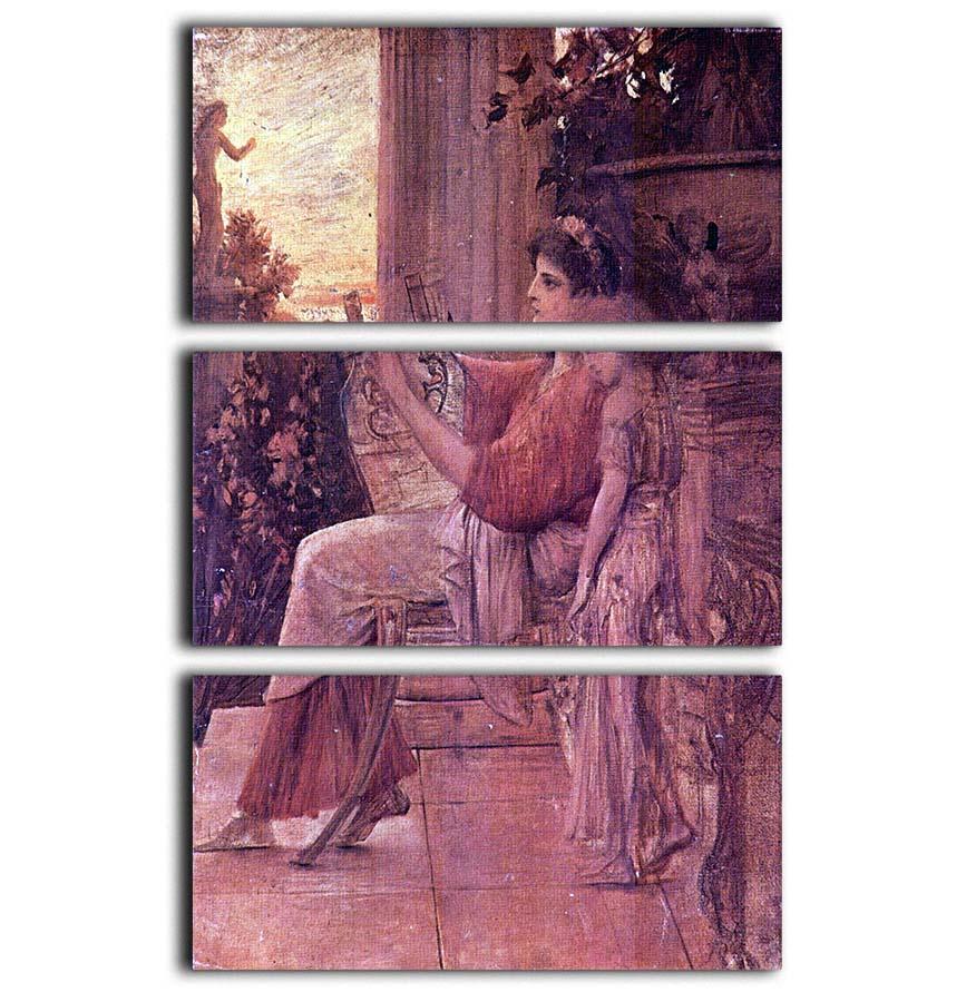 Three-panel canvas print of Sapho by Klimt, showcasing vibrant colors and intricate details, perfect for home decor.