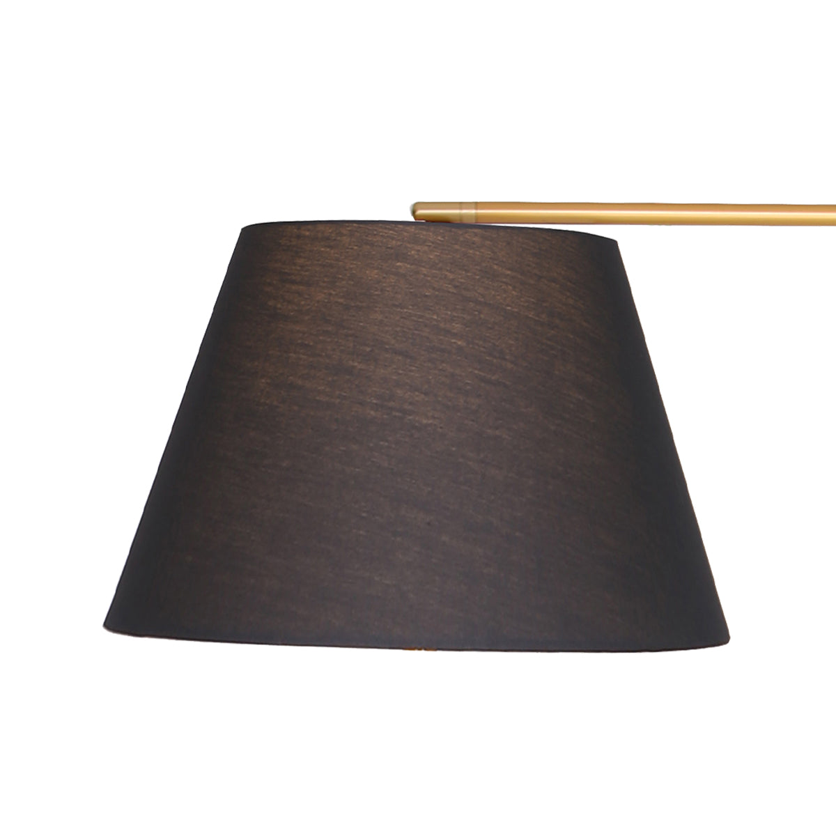 Sarantino Arc Floor Lamp featuring a black tapered shade and a stable metal base, ideal for stylish home decor.