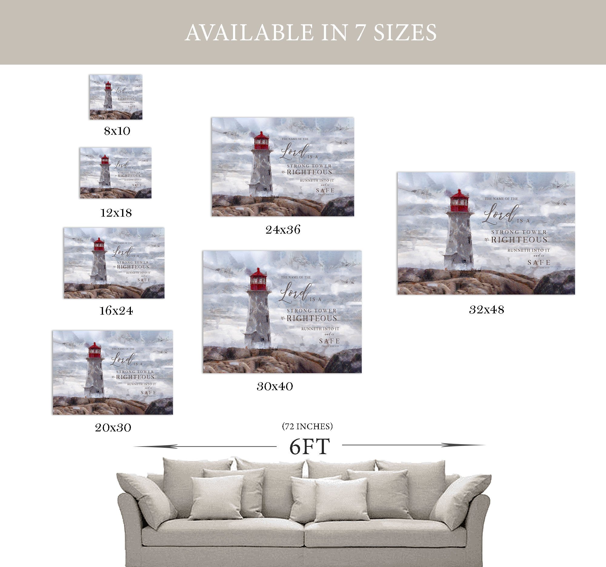 Scripture Wall Art featuring Psalm 27:1 with a majestic lion, beautifully hand-lettered on a canvas print.