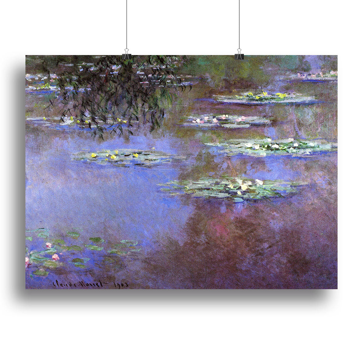 Canvas print of Sea Roses 4 by Monet, showcasing vibrant colors and impressionist style, perfect for home decor.
