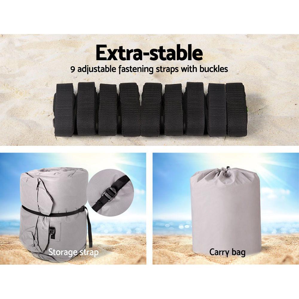 Seamanship 14-16ft Boat Cover in grey, made from durable 600D polyester, showcasing its waterproof and UV-resistant features.