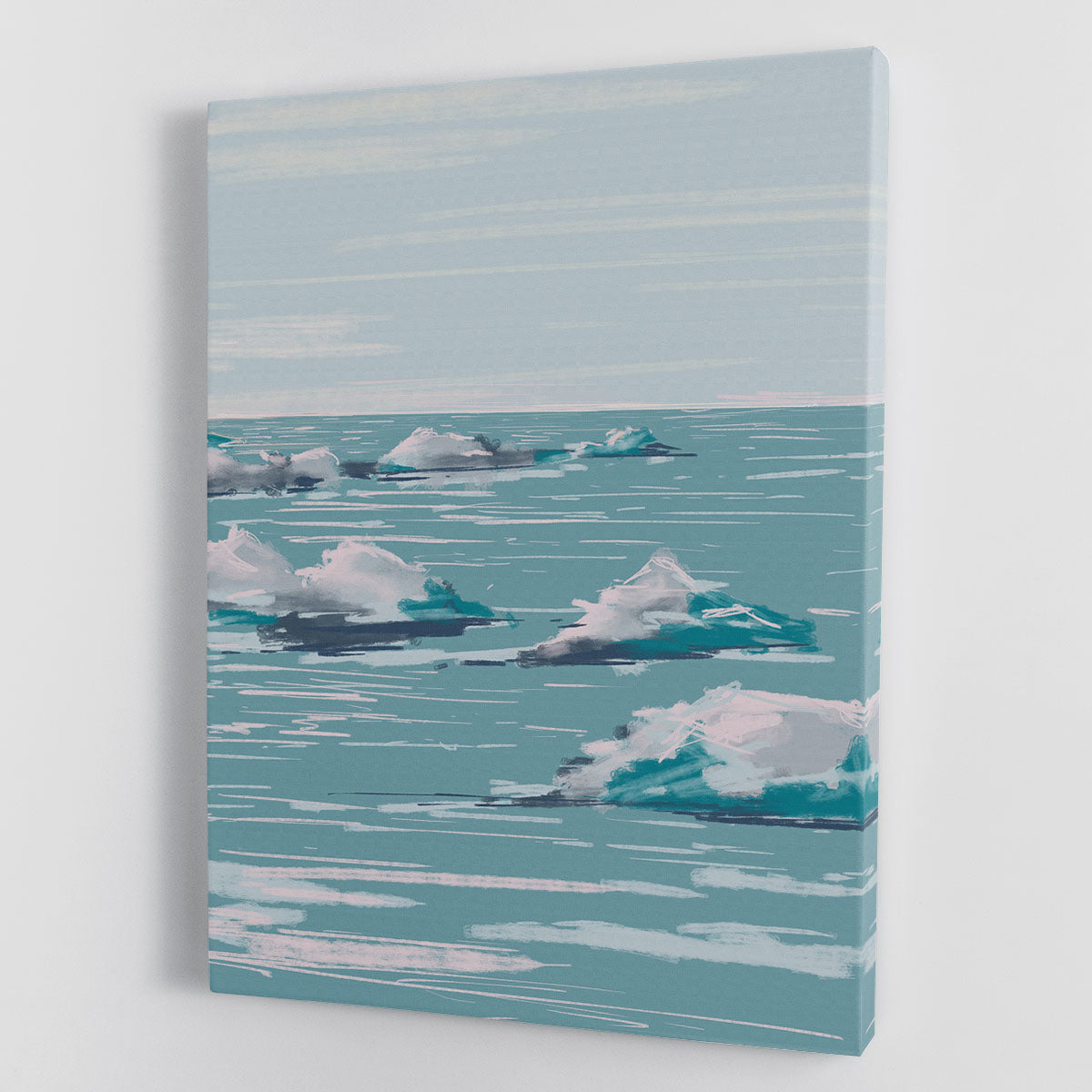 A beautiful Seascape Canvas Print showcasing serene ocean waves and a vibrant sunset, perfect for home decor.