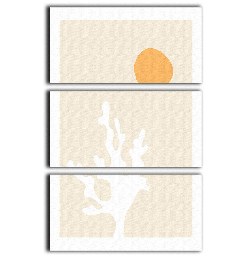 A beautiful 3-panel canvas print featuring seaweed in sunlight, showcasing vibrant colors and intricate details, perfect for home decor.