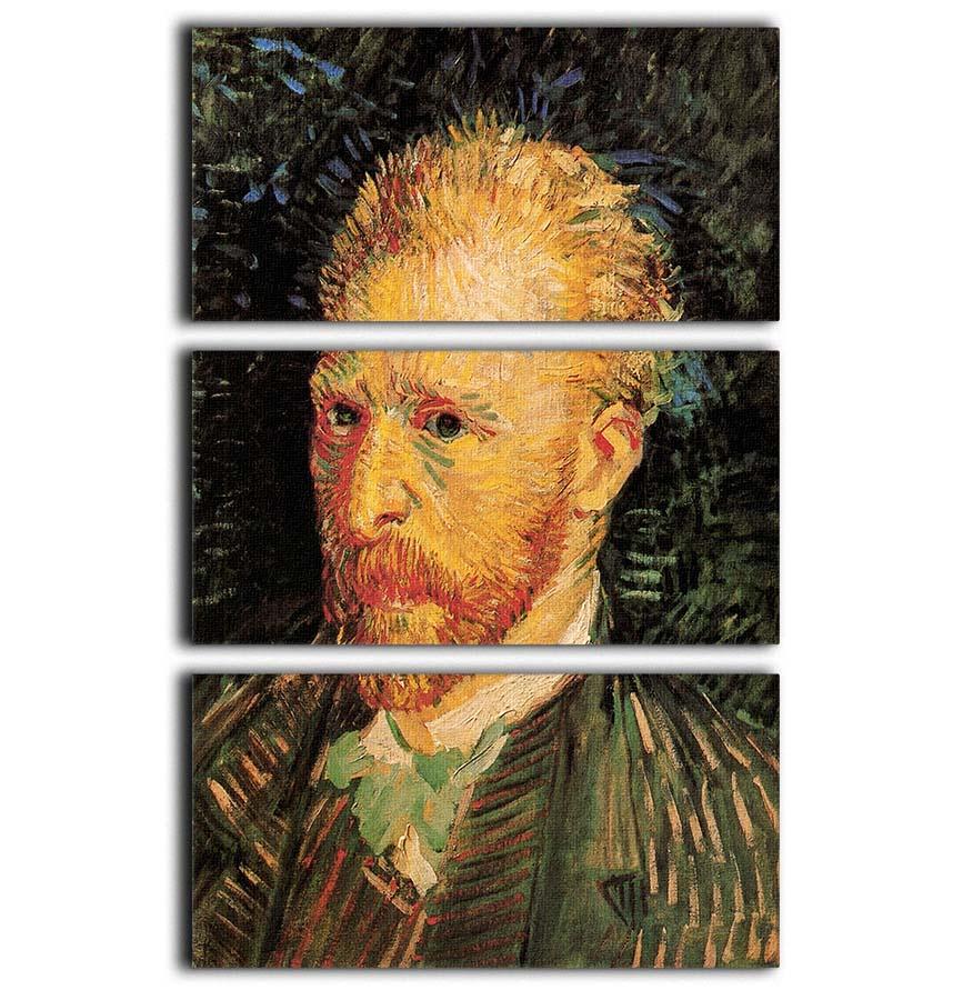 Self-Portrait 10 by Van Gogh 3 Split Panel Canvas Print featuring vibrant colors and intricate details across three panels.